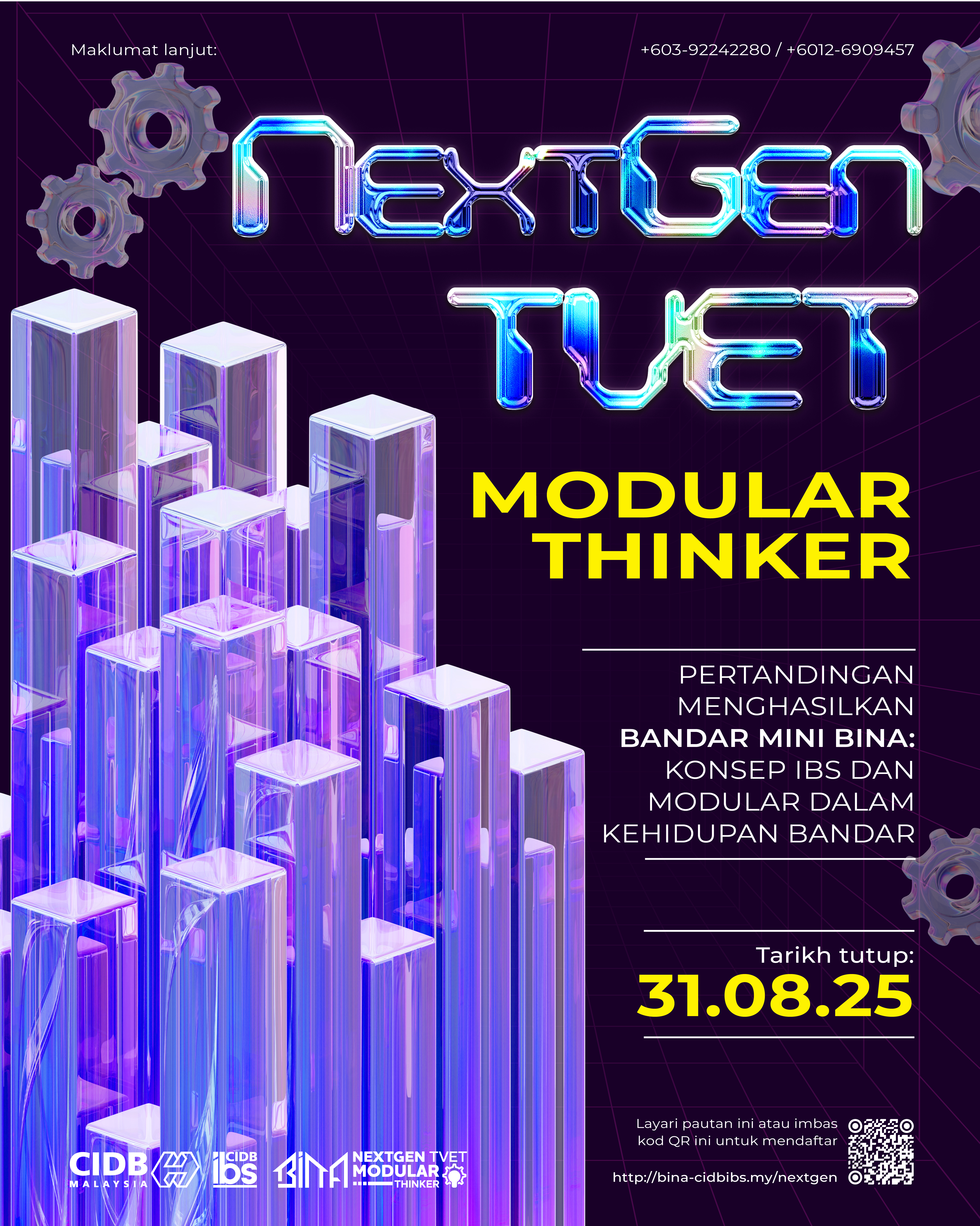 NextGen TVET Modular Thinker – Poster pertandingan (Bahasa Melayu)
